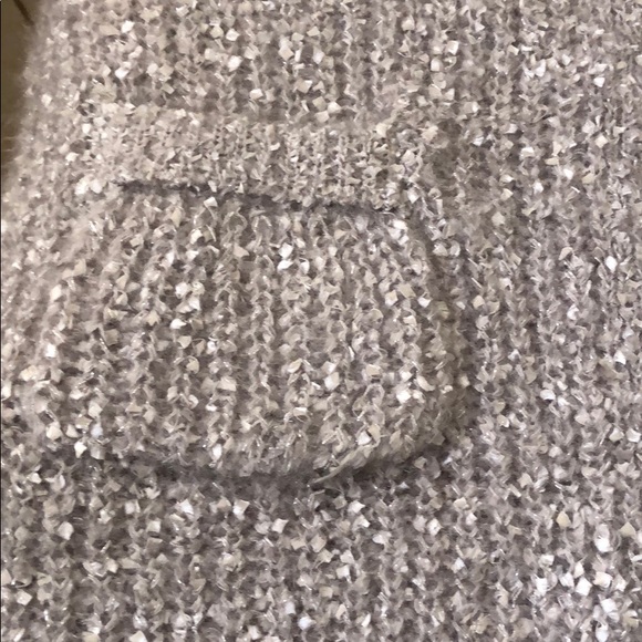 GREY & SILVER CARDIGAN SWEATER - Picture 6 of 8